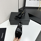 Patent Heeled Slingbacks
