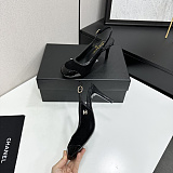 Patent Heeled Slingbacks