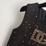 Short Dress with Sequin Embellishment