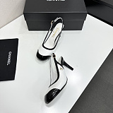 Patent Heeled Slingbacks
