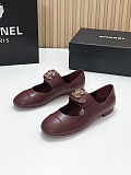 Marry Janes Leather Burgundy with Gold Logo Hardware Buckle