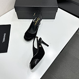 Patent Heeled Slingbacks