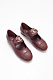 Marry Janes Leather Burgundy with Gold Logo Hardware Buckle
