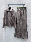 Ruffle-collar Shirt in GG Fabric