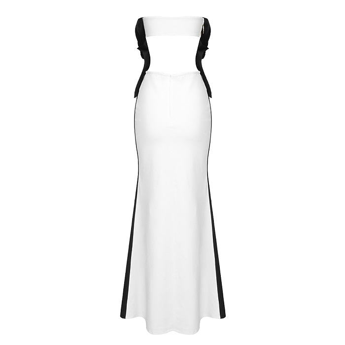 Strapless Cut-out Maxi Dress