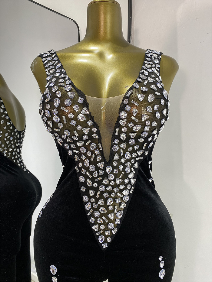 Luxe Crystal Embellished Sheer Jumper