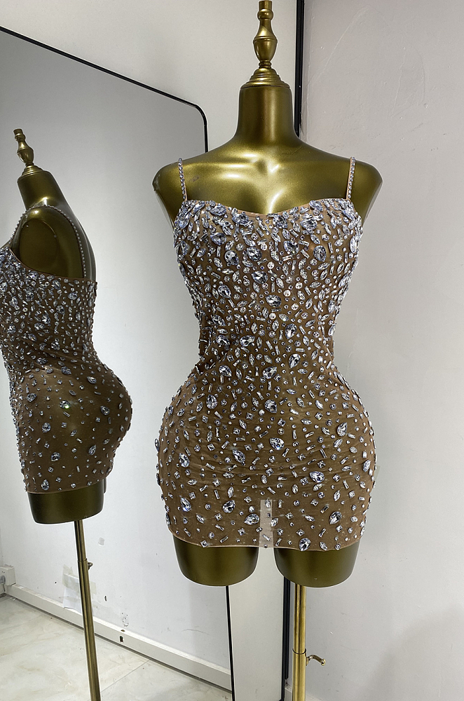 Luxy Crystal Mini Dress
