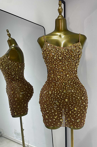 Luxy Crystal Mini Dress