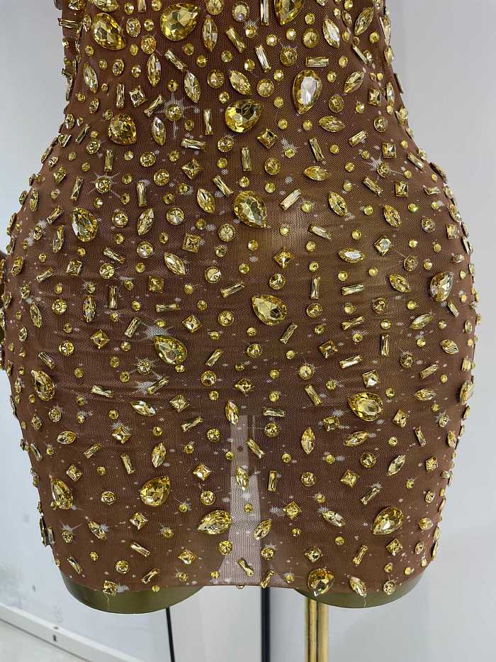 Luxy Crystal Mini Dress