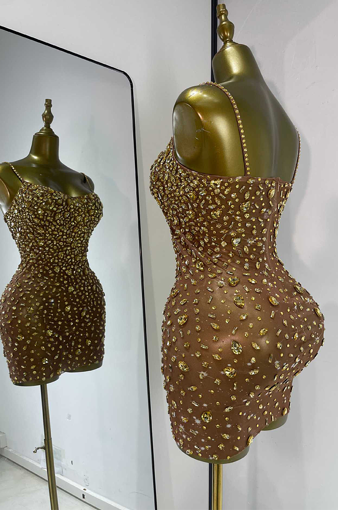Luxy Crystal Mini Dress