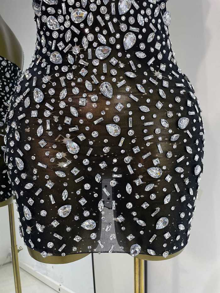 Luxy Crystal Mini Dress