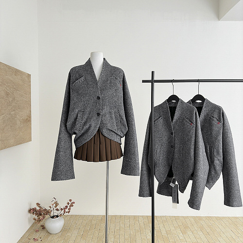 Drop-Shoulder Loose Coat