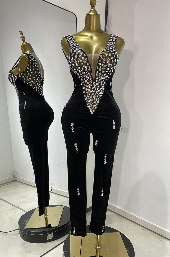 Luxe Crystal Embellished Sheer Jumper