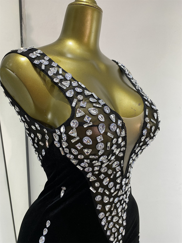 Luxe Crystal Embellished Sheer Jumper