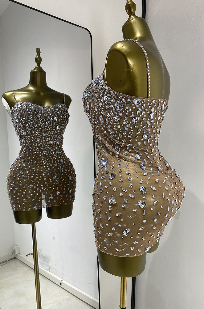 Luxy Crystal Mini Dress
