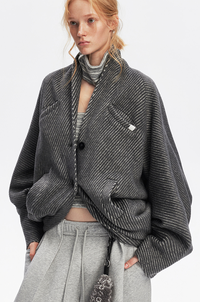 Drop-Shoulder Loose Coat