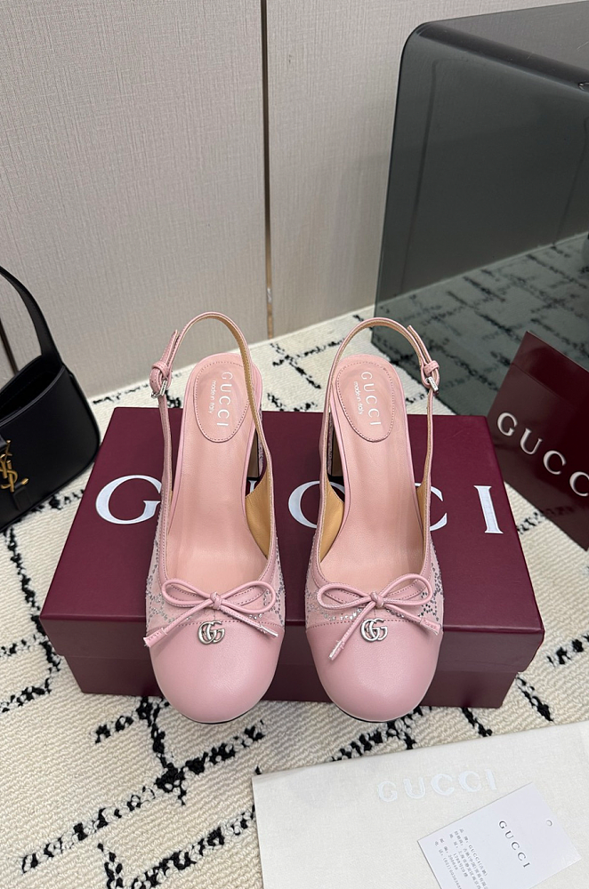 Leather GG Slingback Pumps