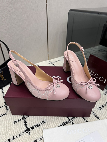 Leather GG Slingback Pumps