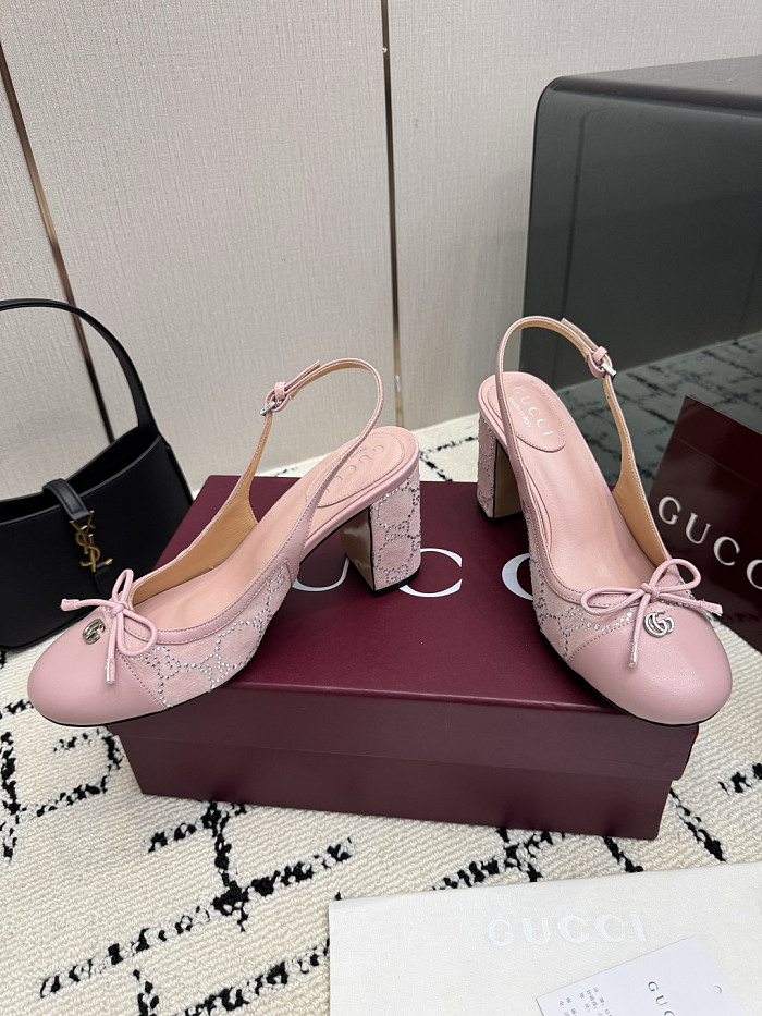 Leather GG Slingback Pumps