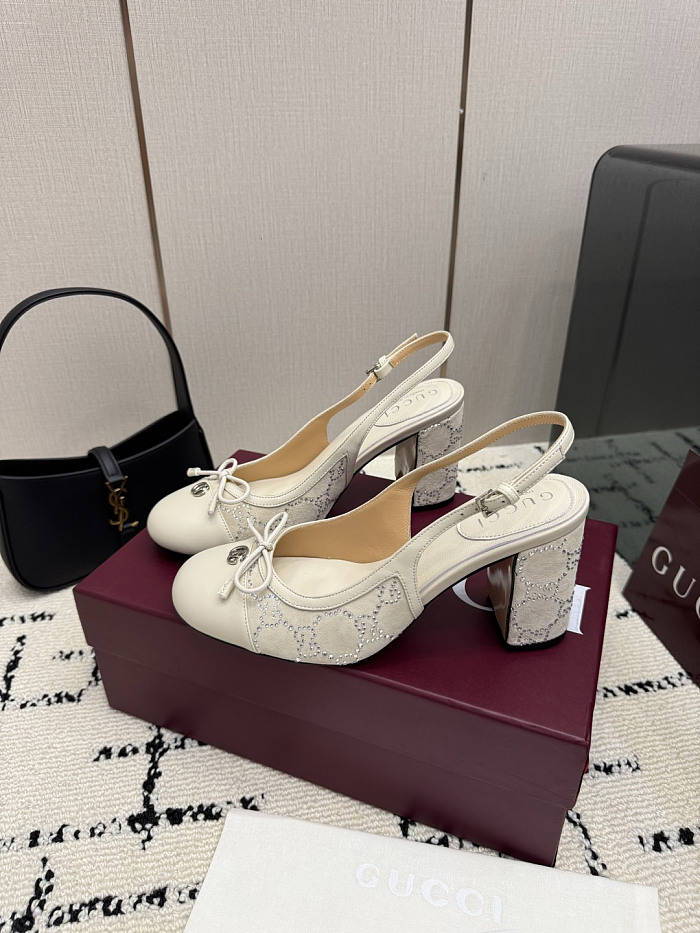 Leather GG Slingback Pumps