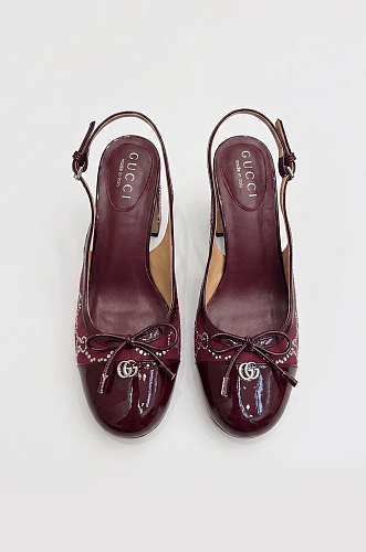 Leather GG Slingback Pumps