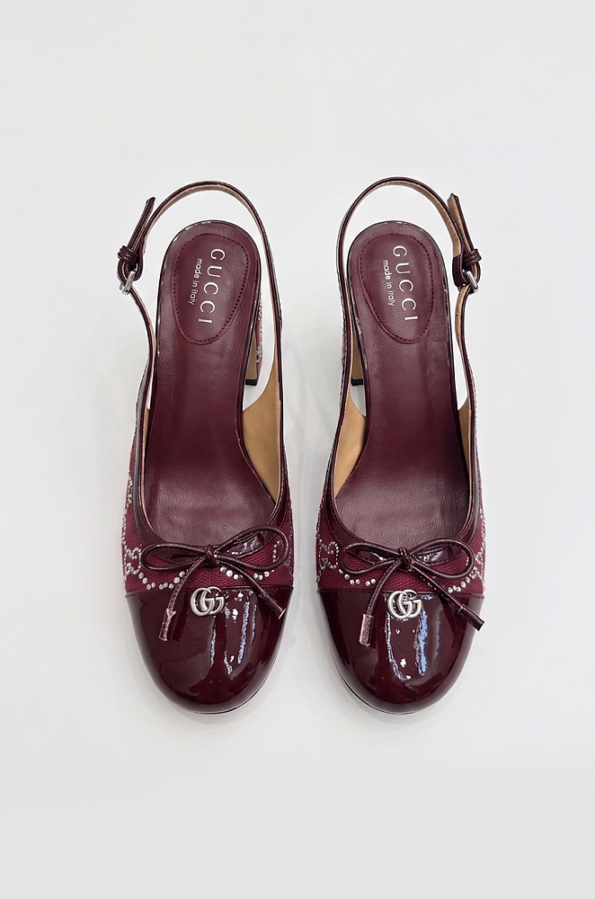 Leather GG Slingback Pumps