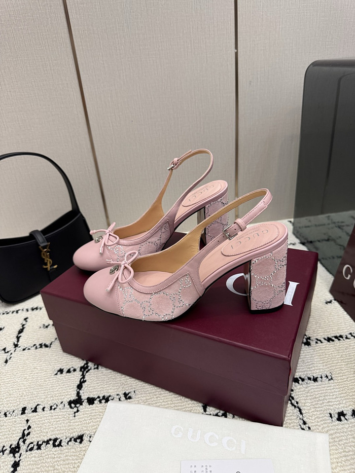 Leather GG Slingback Pumps