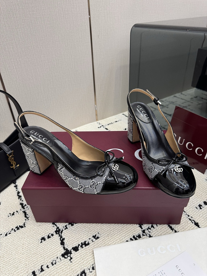Leather GG Slingback Pumps