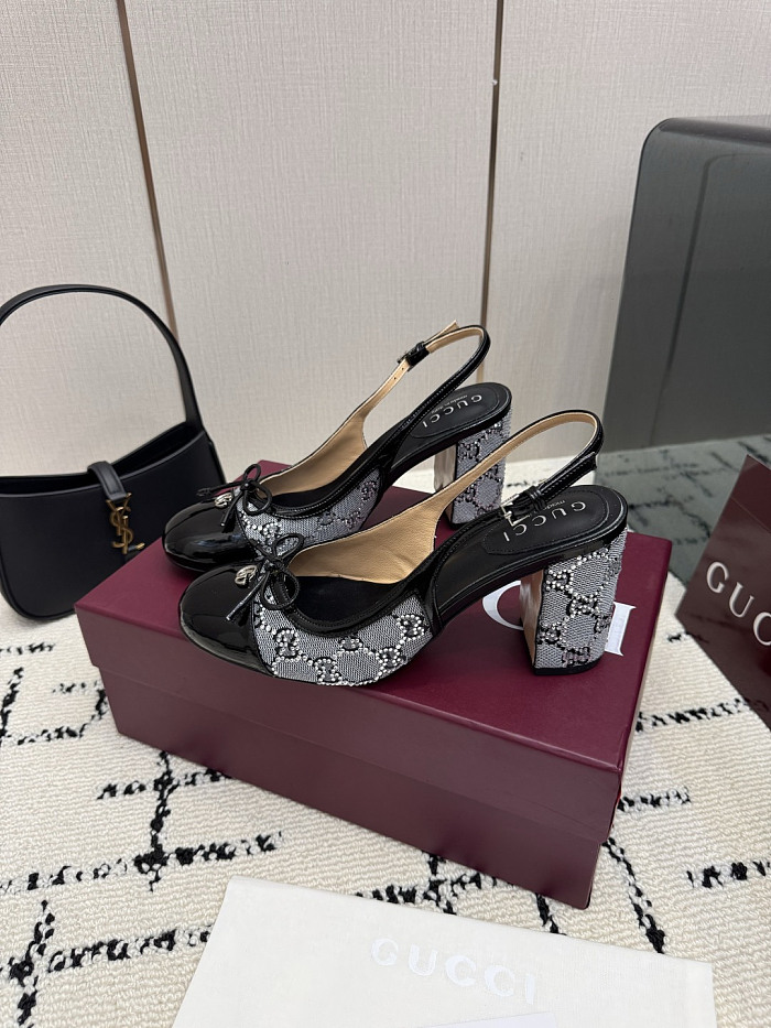 Leather GG Slingback Pumps