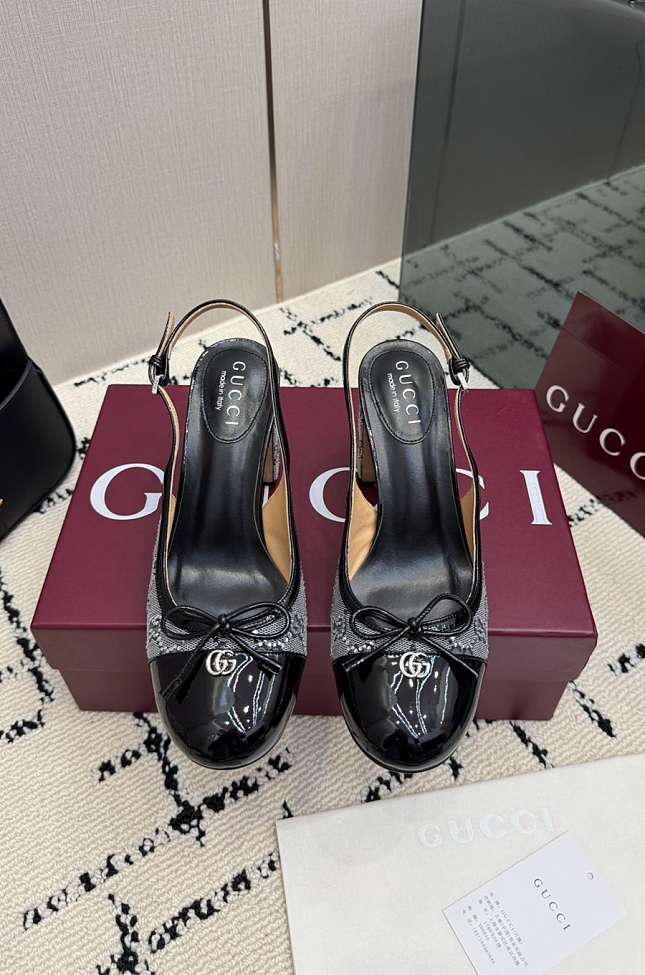 Leather GG Slingback Pumps