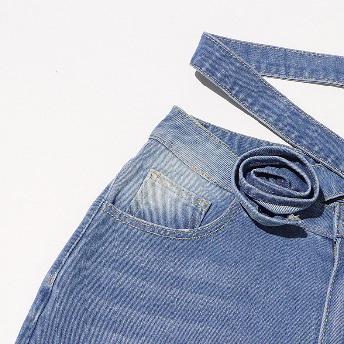 Floral Cross Jeans