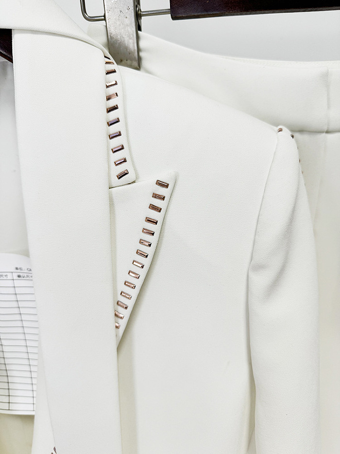 Scarf-Detailed Blazer Set