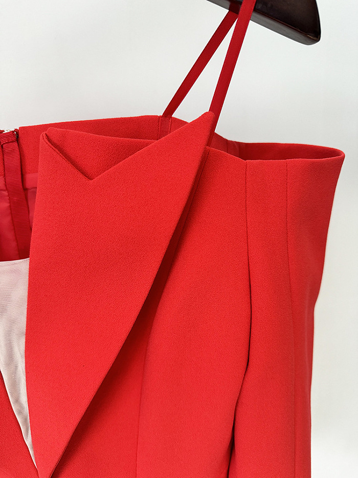 Off Shoulder V-neck Blazer