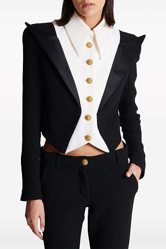 Spencer Buttoned Crop Jacket