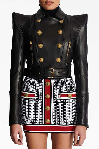 Cropped Leather Jacket