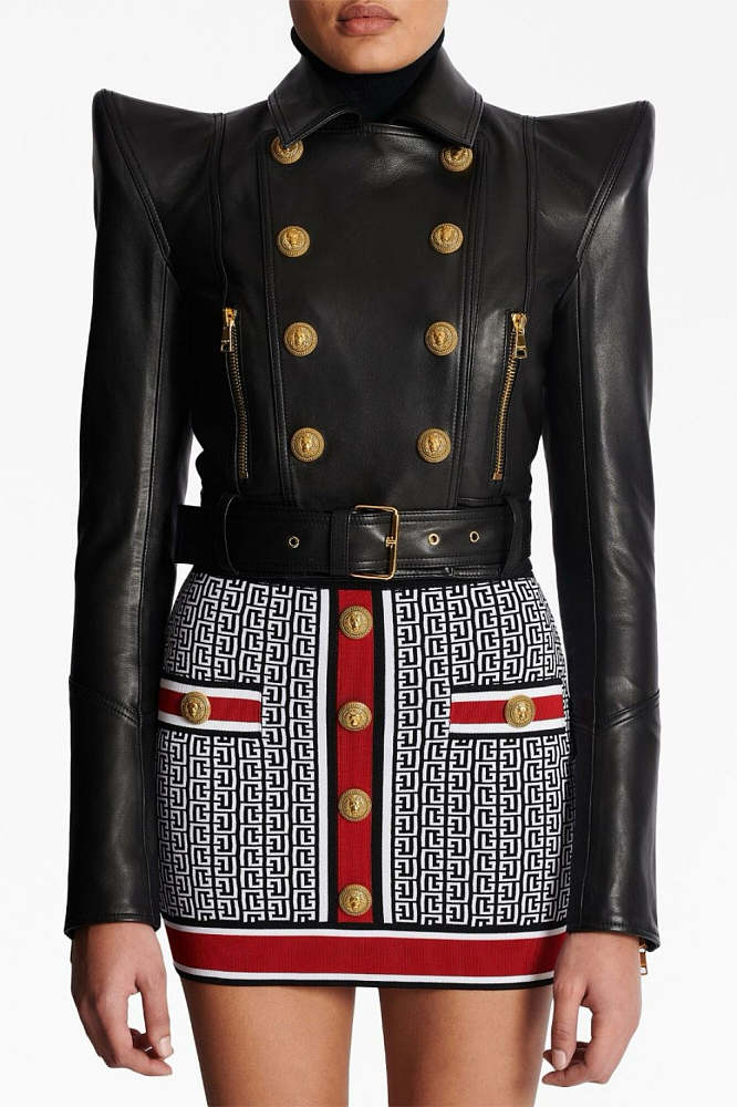 Cropped Leather Jacket