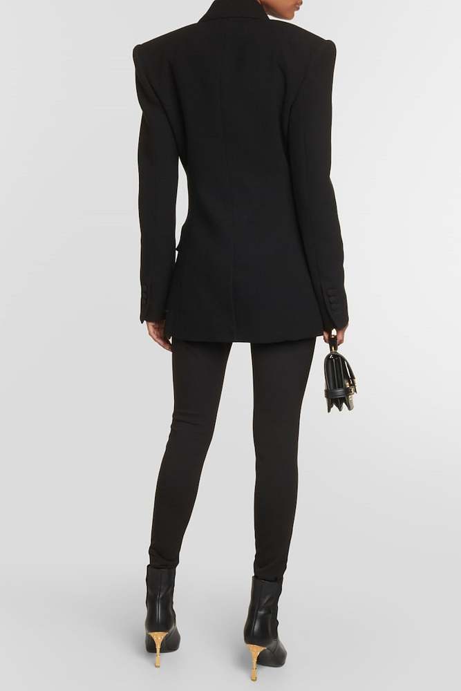 Asymmetrical Gold Button Blazer
