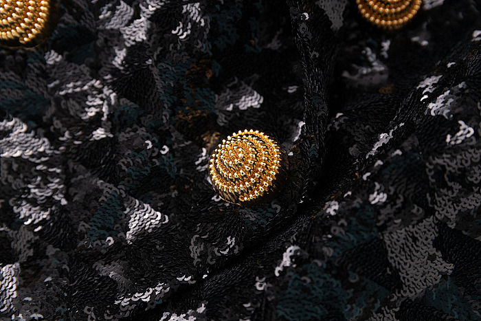 Sequin Double Breasted Blazer