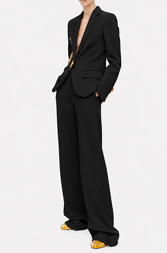 Metal Embellished Cutout Blazer
