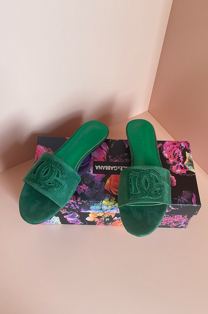 Velvet Lambskin Slides