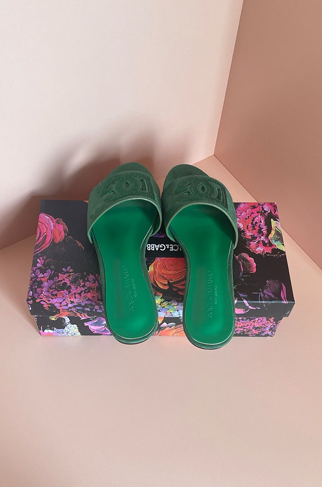 Velvet Lambskin Slides