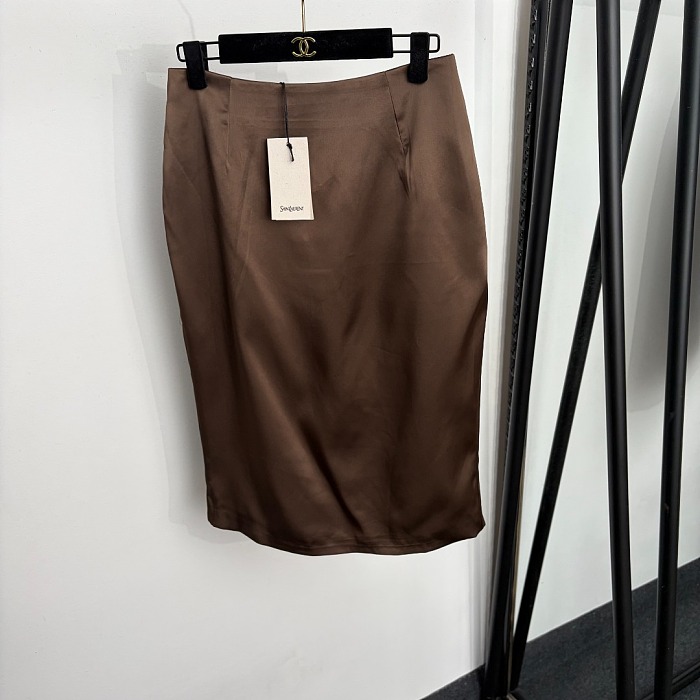 Silk-satin Midi Skirt