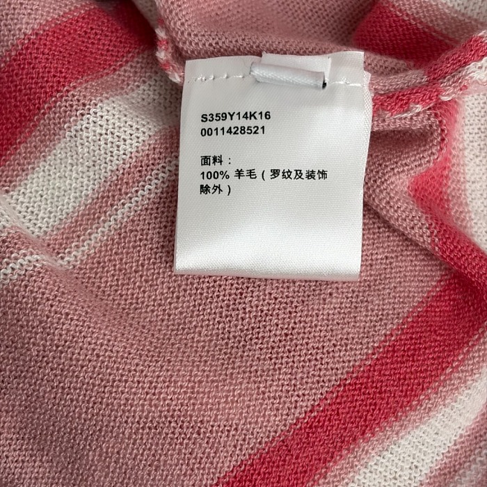 Loewe Pink and White Striped Lightweight Knit Sweater