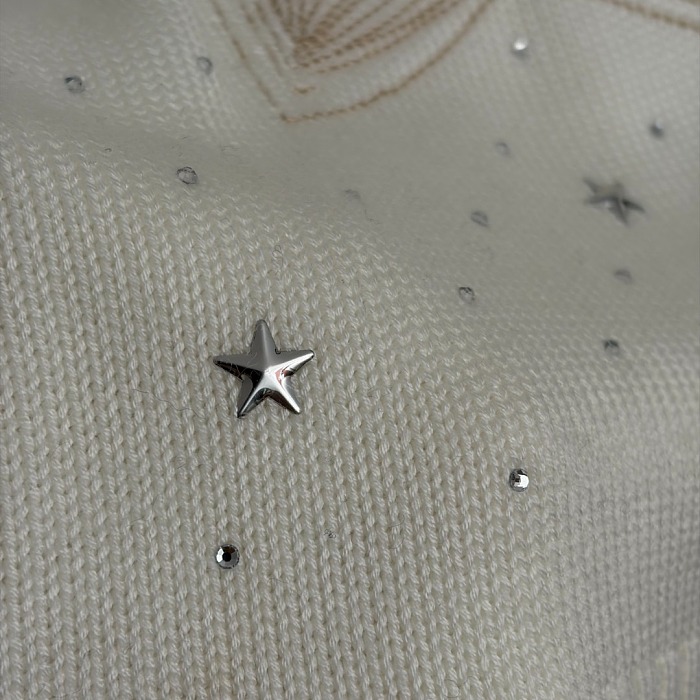 Star Ivory Knit Sweater