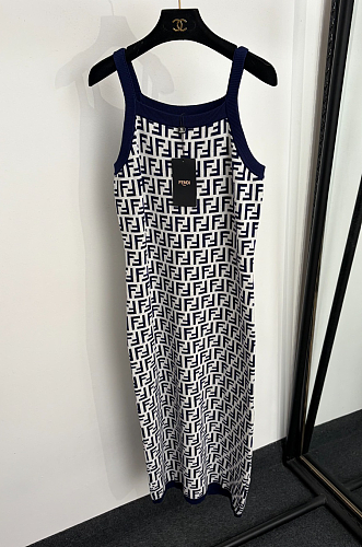 Fendi Ff Sleeveless Longuette Dress