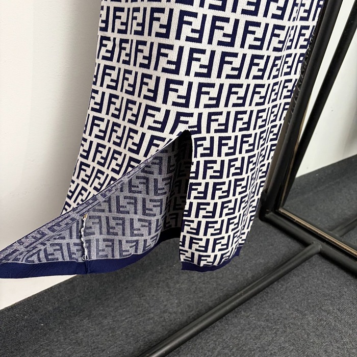 Fendi Ff Sleeveless Longuette Dress