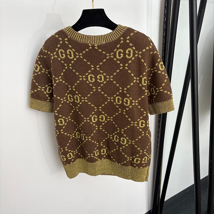 GG Jacquard Short Sleeves Sweater