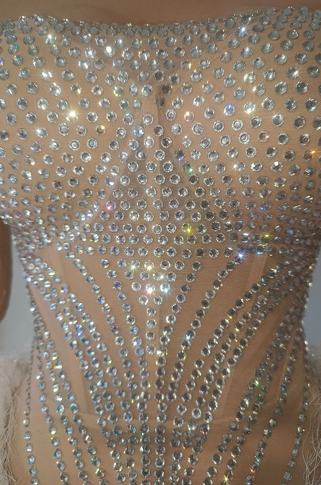 Champagne Plush Goddess Gown