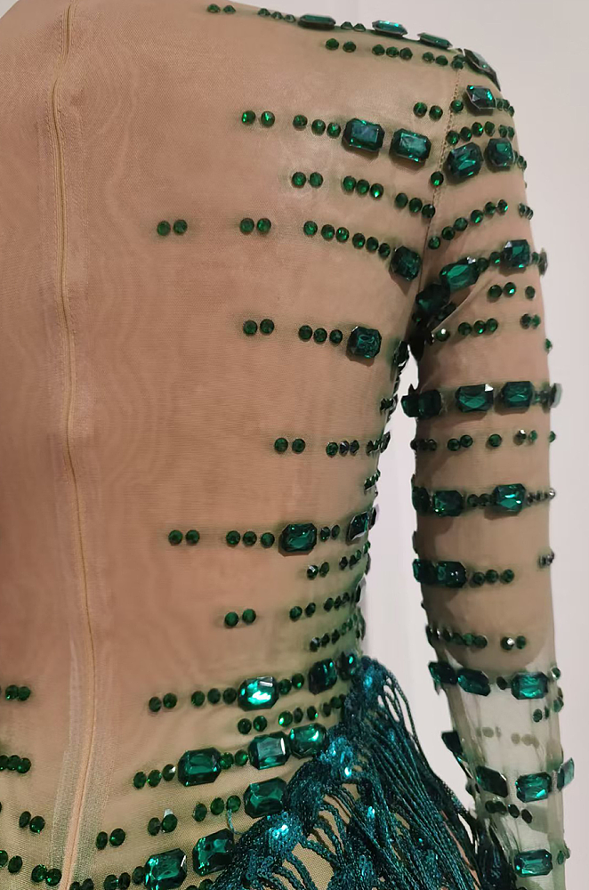 Emerald Fringe Dress