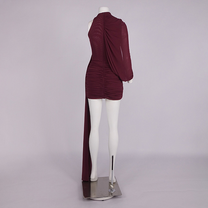 One Sleeve Draped Dress